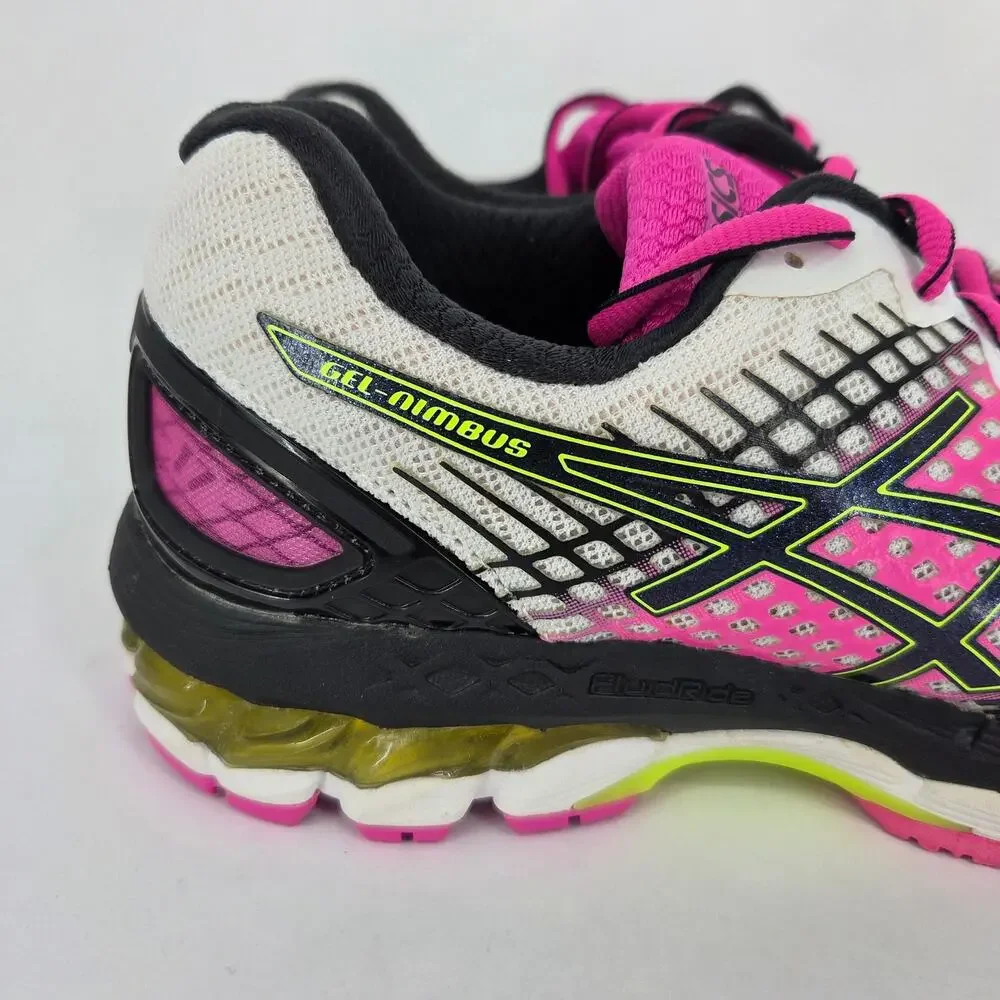 NEW Asics T557N Gel Nimbus 17 White Pink Glow Women's 9.5 Athletic Shoe In Box